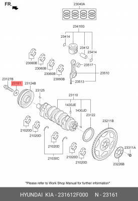 Шайба 231612F000 HYUNDAI KIA