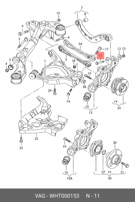 Болт (Болт, эксцентриковый [ORG]) WHT 000 153 VAG