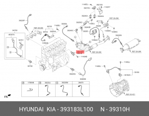 Hyundai / KIA датчик положения распредвала 393183L100 HYUNDAI KIA