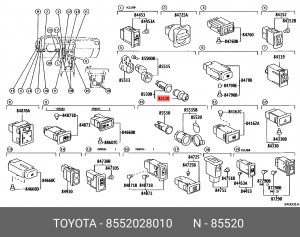 Toyota прикуриватель 85520-28010 TOYOTA