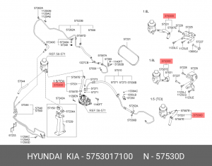 Hyundai Matrix 1.8 Шланг ГУРа бочка 5753017100 HYUNDAI KIA