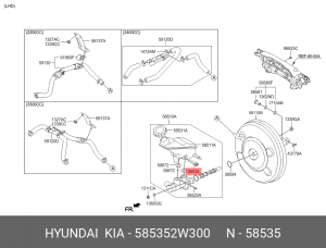 Hyundai Solaris 17- датчик уровня тормозной жидкости 585352W300 HYUNDAI KIA