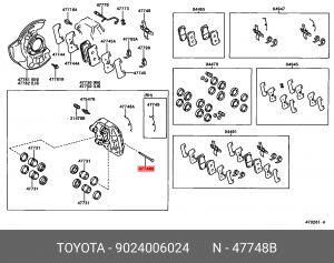 Lexus LX470 направляющая суппорта 90240-06024 TOYOTA