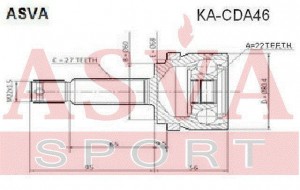 Kia Ceed 1.6 Шрус наружный KA-CDA46 ASVA