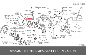 Nissan Patrol Y61сальник поворотного кулака 40579VB000 NISSAN INFINITI