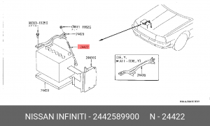 Тяга крепления аккумулятора 2442589900 NISSAN INFINITI