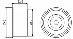 Hyundai Sonata G4JP 2.0-2.4/SantaFe00-05 2.0-2.4б Ролик натяжной GT10061 GMB