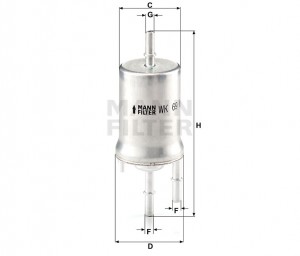 VAG Passat B6, Golf V, Octavia A5 фильтр топливный TSI-FSI 6bar WK69 MANN FILTER