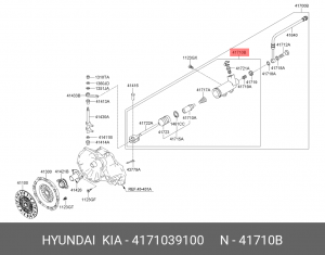 HyundaiElantra 00-05/SonataEF все/Matrix1.6-1.8/Solaris14-/Ix35/Tucson2.0бЦилинд 4171039100 HYUNDAI KIA