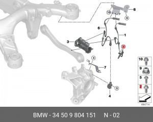 Болт ASA самонарезной 34 50 9 804 151 BMW