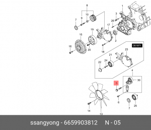 Болт 6659903812 SSANG YONG
