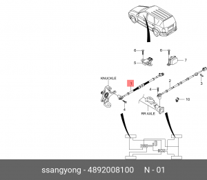 SS Rexton  Датчик ABS передний 4892008100 SSANG YONG