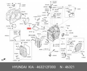 МАСЛЯНЫЙ ФИЛЬТР БЕСКОРПУСНОЙ КОНСТРУКЦИИ 46321-2F000 HYUNDAI KIA