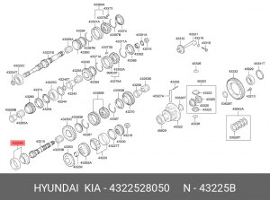 Hyundai Accent подшипник 2 вала выходной 4322528050 HYUNDAI KIA
