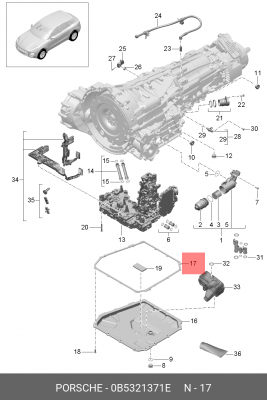 VAG Audi A5 прокладка поддона АКПП 0B5 321 371 E VAG