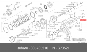 SUBARU FORESTER, Impreza сальник привода, хвостовика 806735210 SUBARU