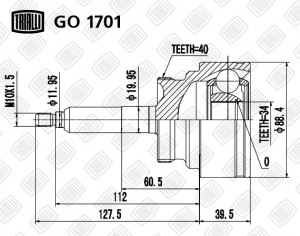 SS Kyron/Actyon 06-11/Rexton ШРУС наружн 40x34 P/TIME4WD(подключаемый полный при GO 1701 TRIALLI