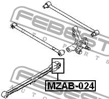 MAZDA 626 GF 1997-2002 сайлентблок задней продольной тяги  задний MZAB-024 FEBEST