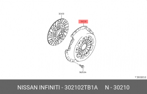 Nissan NPЗ00  корзина сцепления 30210-2TB1A NISSAN INFINITI