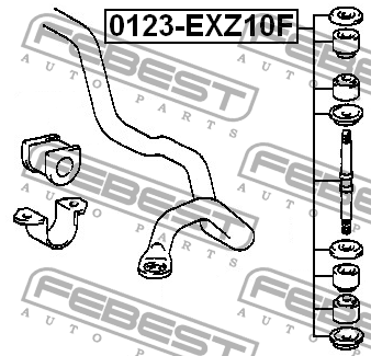 TOYOTA CORSA/TERCEL/RAUM 94- стойка переднего стабилизатора 0123-EXZ10F FEBEST