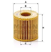 Lexus RX 03-, Toyota 2GRFE 06-, Toyota 1.4D, сменный элемент HU7019Z MANN FILTER