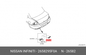 Nissan Almera Classik окантовка задней ПТФ 26582-95F0A NISSAN INFINITI