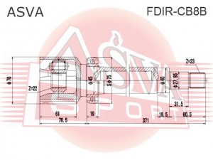 ШРУС внутренний правый 22x40x23 FDIR-CB8B ASVA