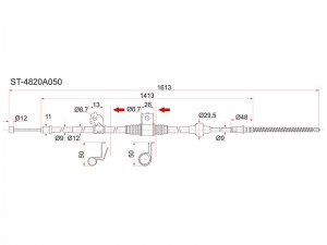 Mitsubishi Lancer X Трос ручника правый ST4820A050 SAT