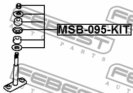 Misubishi Pajero Sport втулки стойки стаб. (набор) MSB-095-KIT FEBEST