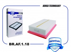 Hyundai Solaris 17-/Rio 17- фильтр воздушный BRAF118 BRAVE