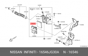 Nissan X-Trail T(31)  2.5л, JUKE, Almera n15,Honda Civic 94-00 фильтр воздушный 16546JG30A NISSAN INFINITI