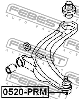 Mazda 323 BJ 98-04 - шаровая опора переднего рычага 0520-PRM FEBEST