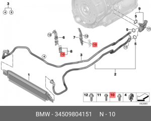 Болт ASA самонарезной 34 50 9 804 151 BMW
