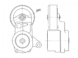 Натяжитель приводного ремня MMC OUTLANDER 2,0-2,4 -06/GALANT 2,4 00-/GRANDIS 2,4 STMN149179 SAT