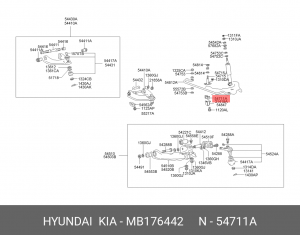 Hyundai Galloper Втулка стабилизатора перед. MB176442 HYUNDAI KIA