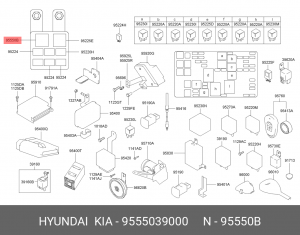 Hyundai/Kia Реле поворота VIN 9555039000 HYUNDAI KIA