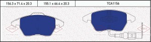 VAG Audi A3, Polo Sedan 16- VIN, Golf V,VI Passat, Skoda Octavia, Jetta тормозны TCA1156 TATSUMI