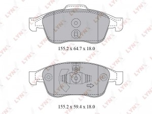 Колодки тормозные (Колодки тормозные передние) BD-6317 LYNXAUTO