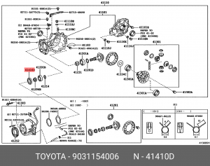 Toyota RAV4 05- сальник хвостовика редуктора 90311-54006 TOYOTA