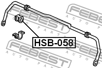 HONDA CR-V I -02 Втулка стабилизатора заднего HSB-058 FEBEST