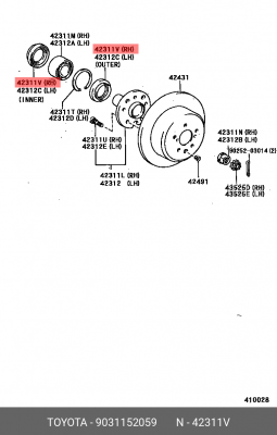 Toyota Сальник полуоси задней 90311-52059 TOYOTA