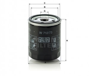 Mazda, FORD Фильтр Маслянный  1.8 -2.5л W71273 MANN FILTER