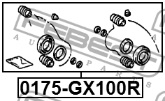 Toyota Mark II GX100 Ремкомплект заднего суппорта 0175-GX100R FEBEST