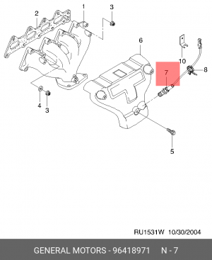 кислородный датчик Captiva 2.4 до катализатора  [ORG] 96418971 GENERAL MOTORS