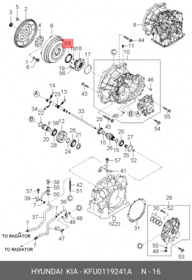 УПЛОТНИТЕЛЬНОЕ КОЛЬЦО АКПП KFU0119241A HYUNDAI KIA