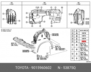 Toyota Винт крепления бампера 90159-60602 TOYOTA