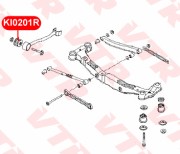 Hyundai Tucson/Sportage 04-09 Сайлентблок заднего продольного рычага перед KI0201R VTR