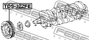 Toyota шкив коленвала  3ZZFE/4ZZFE TDS-3ZZFE FEBEST