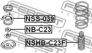NISSAN Maxima/Cefiro A32 подшипник опорный передний NB-C23 FEBEST