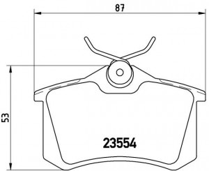 VAG Golf 5, 6, Octavia A5 колодки тормозные задние P85020 BREMBO